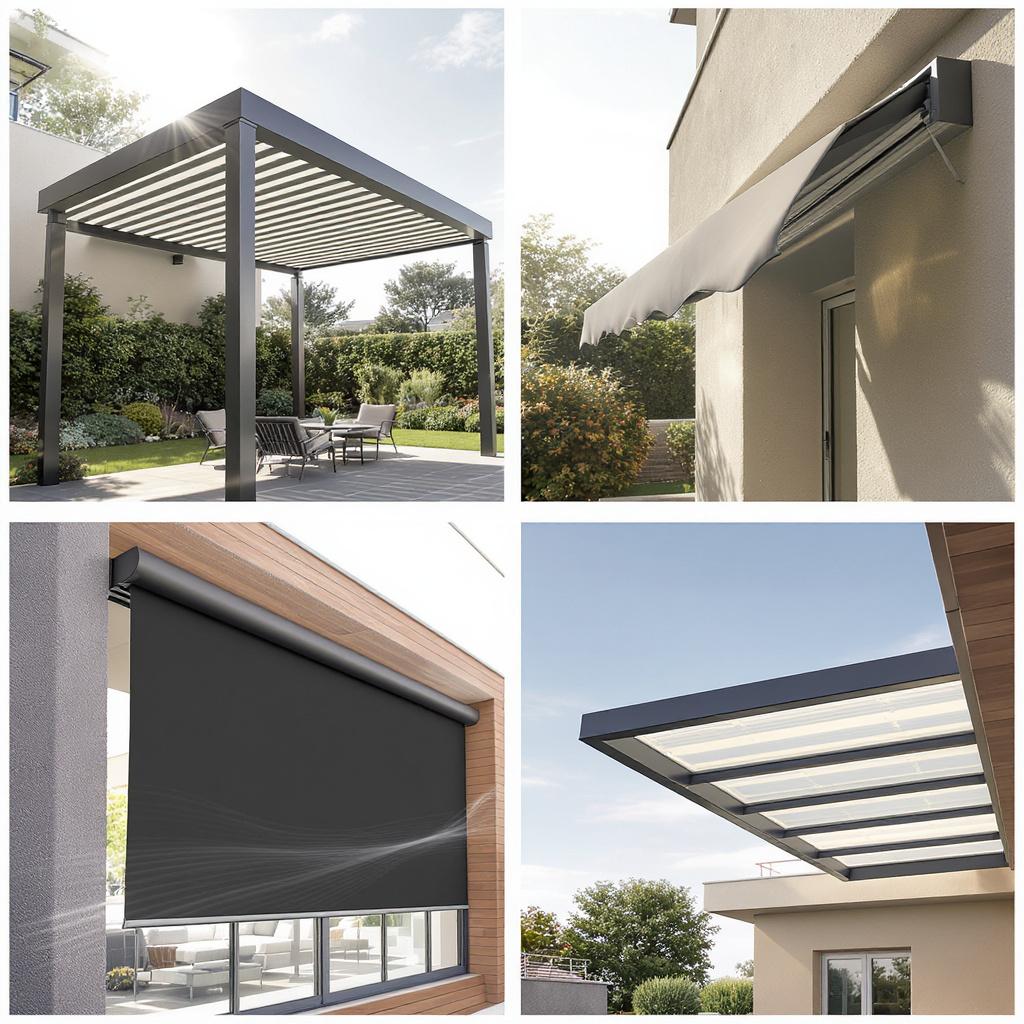 flux kontext max create four separate ultra realistic product photos showcasing modern outdoor sh 0